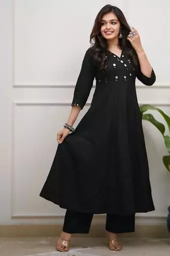 Rayon solid kurti with pant
