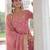 Pink fendi silk sequins embroidered kurta with sharara and heavy dupatta