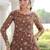Coffee fendi silk sequins embroidered kurta with sharara and heavy dupatta