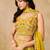 YELLOW SEQUINS & THREAD EMBROIDERED GEORGETTE LEHENGA CHOLI
