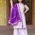 Lavender Cotton Kids Sharara Set with Purple Dupatta - Lace & Gotta Work 