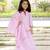 Pink Cotton Kids Skirt Top with Dupatta