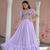 Purple Faux Georgette Sequins & Embroidered Gown     Party Wear