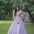 Purple Faux Georgette Sequins & Embroidered Gown     Party Wear