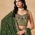 GREEN SEQUINS & THREAD EMBROIDERED LEHENGA CHOLI