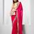 Pink designer chiffon saree with blouse