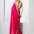 Pink designer chiffon saree with blouse