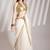 Off white embellished sequinned organza saree with blouse