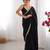 Black embellished organza saree with blouse