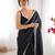 Black embellished organza saree with blouse