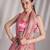 Peach embellished designer lace organza saree with blouse