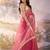 Pink designer lace organza saree with blouse