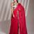 red chiffon designer saree with blouse