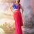 pink chiffon designer saree with blouse
