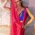 pink chiffon designer saree with blouse