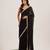 Black embellished brasso saree with blouse