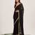 Black embellished brasso saree with blouse