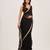 Black embellished brasso saree with blouse