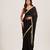 Black embellished brasso saree with blouse