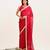 red embellished sequinned chiffon saree with blouse