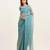 Blue designer chiffon saree with  blouse