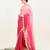 pink ombre dyed sequinned chiffon saree with blouse