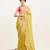 Yellow sequinned designer saree with blouse