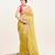 Yellow sequinned designer saree with blouse