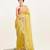 Yellow sequinned designer saree with blouse