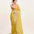 Yellow sequinned designer saree with blouse