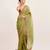 Green  designer solid sequinned tissue saree with blouse