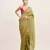 Green  designer solid sequinned tissue saree with blouse