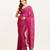 Wine designer brasso saree with blouse