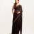 Black embellished beads and stones saree with blouse