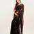 Black embellished beads and stones saree with blouse