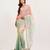 Pink and green ombre sequinned tissue saree