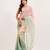 Pink and green ombre sequinned tissue saree