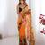 mustard chiffon designer digital print saree with blouse