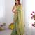 Metallic green tissue saree with unstitched blouse piece