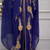 Royal Navy Blue Moroccan Embroidered Kaftan With Heavy Golden Work & Dupatta     Party Wear