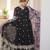 Black Zari Sequins Heavy Embroidered Gown Set     Designer Wear