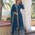 Rama Faux Georgette Embroidered Gown     Party & Function Wear