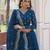 Rama Faux Georgette Embroidered Gown     Party & Function Wear