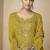 Mustard embroidered and handwork kurta palazzo suit