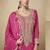 Pink embroidered and handwork kurta palazzo suit