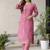 Women's Beautiful Rayon Fabric Embroidery Work Straight Kurta Pant and Dupatta Set