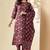 Floral printed rayon kurti and pant with printed dupatta