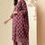 Floral printed rayon kurti and pant with printed dupatta
