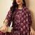 Floral printed rayon kurti and pant with printed dupatta