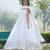 White Faux Blooming Embroidered Gown     Bridal & Festive Elegance